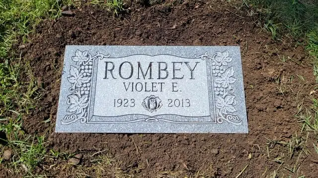 Granite Footstone / Foot Marker hand-carved by Footstone Memorials in NJ — image 4